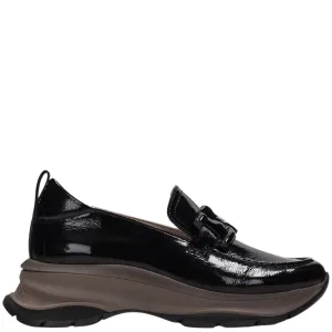 Hispanitas Black Leather Slip On Shoes