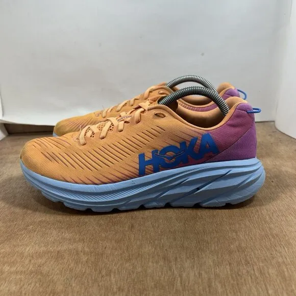 Hoka One One Rincon 3 Women Size 10 Orange Trainers Sneaker Runner Comfort