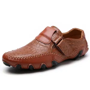 Hot Sale Leather Shoes Men Casual Waterproof Moccasins Loafers Slip-on Shoes Breathable Male Flats Sneakers  Large Sizes 48
