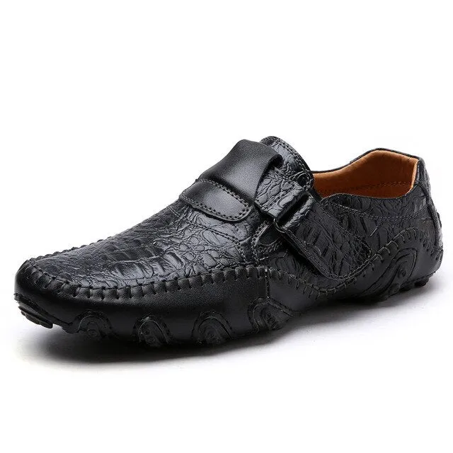 Hot Sale Leather Shoes Men Casual Waterproof Moccasins Loafers Slip-on Shoes Breathable Male Flats Sneakers  Large Sizes 48
