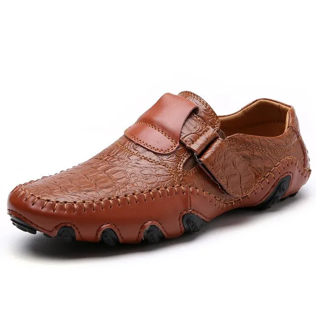 Hot Sale Leather Shoes Men Casual Waterproof Moccasins Loafers Slip-on Shoes Breathable Male Flats Sneakers  Large Sizes 48