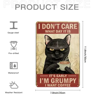 I Dont Care What Day It Is Vintage Retro Style Metal Tin Signs for Home Bar Pub Cafe Garage Kitchen Wall Decor Gift Vintage Retro Style Metal Tin Sign 8x12"