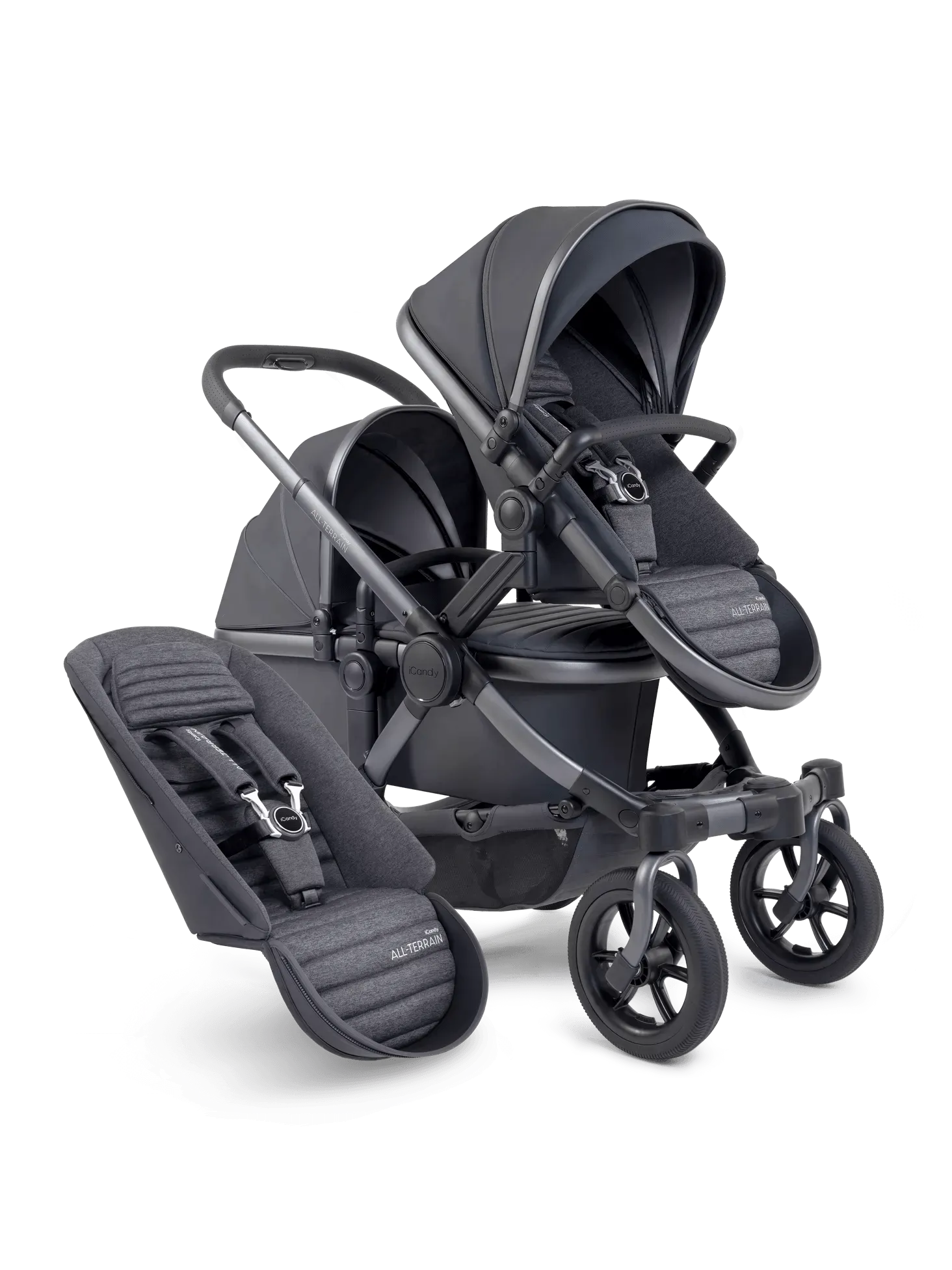 iCandy Peach 7 All-Terrain Double Pushchair - Storm