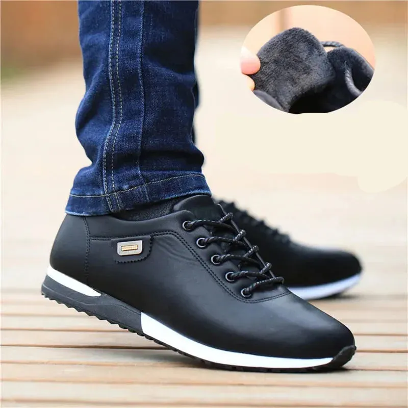 Italian PU Leather Sneakers Shoes For Men Dress Shoes Big Size 45 46 Male Sneaker Fashion Man's Sports Shoes Vulcanized Footwear