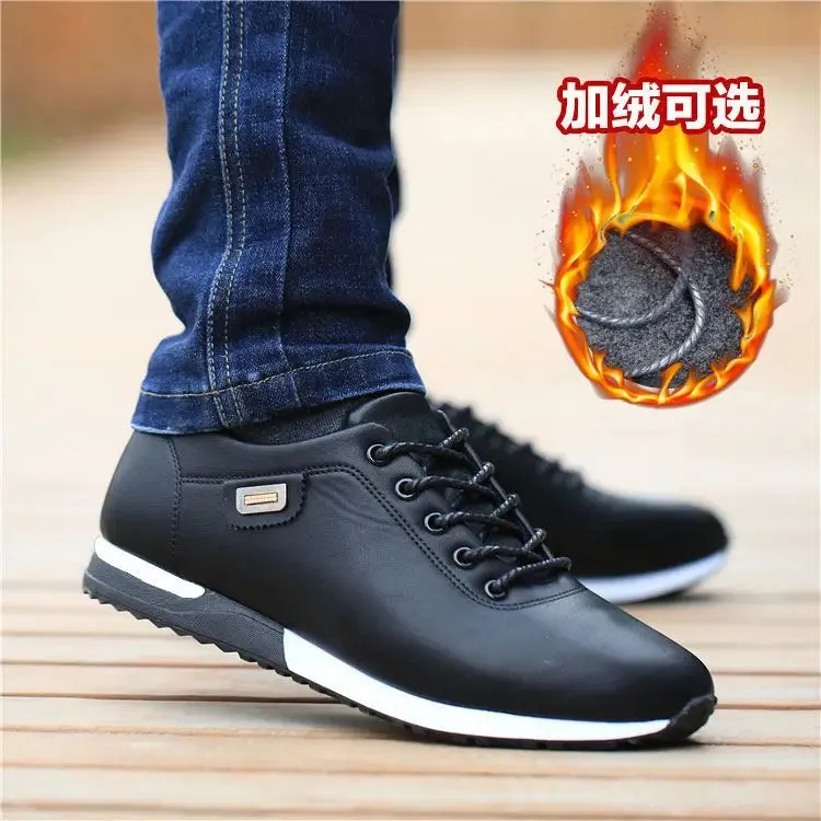 Italian PU Leather Sneakers Shoes For Men Dress Shoes Big Size 45 46 Male Sneaker Fashion Man's Sports Shoes Vulcanized Footwear