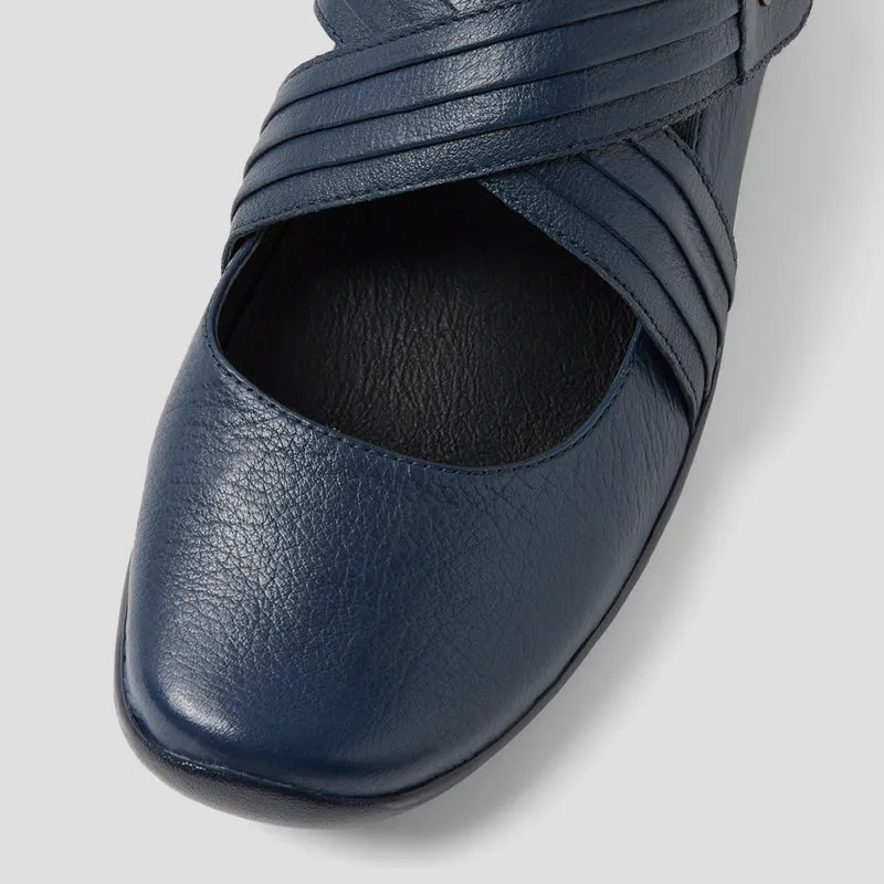 JEQUIE XF - NAVY LEATHER