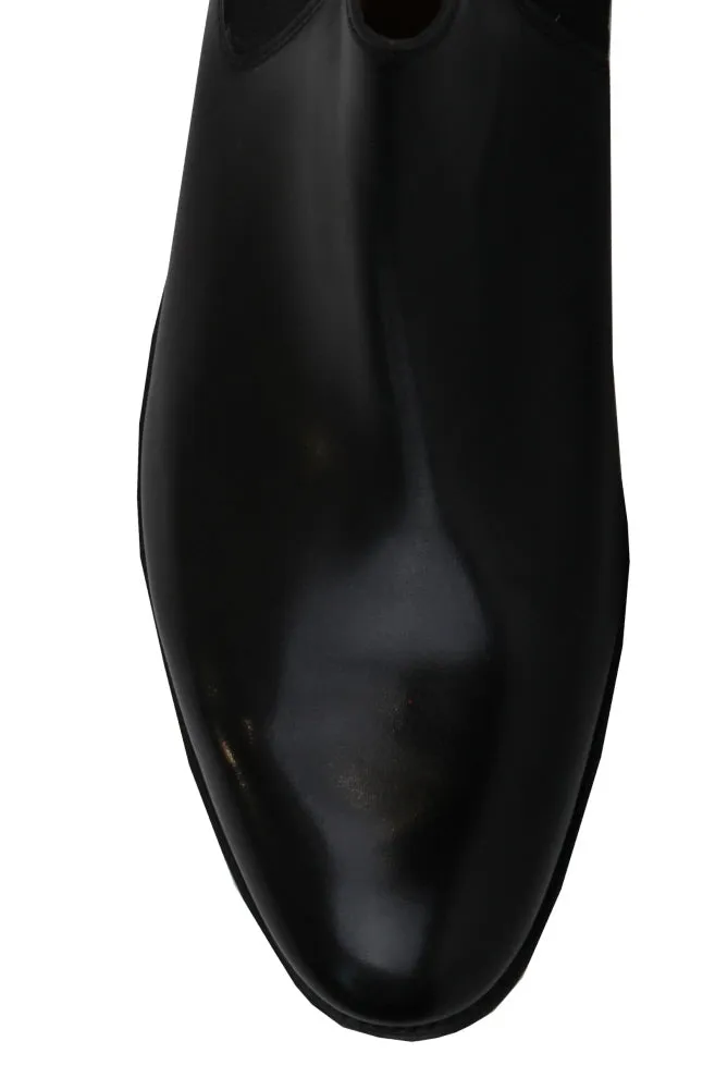 John Lobb Black Chelsea Boots