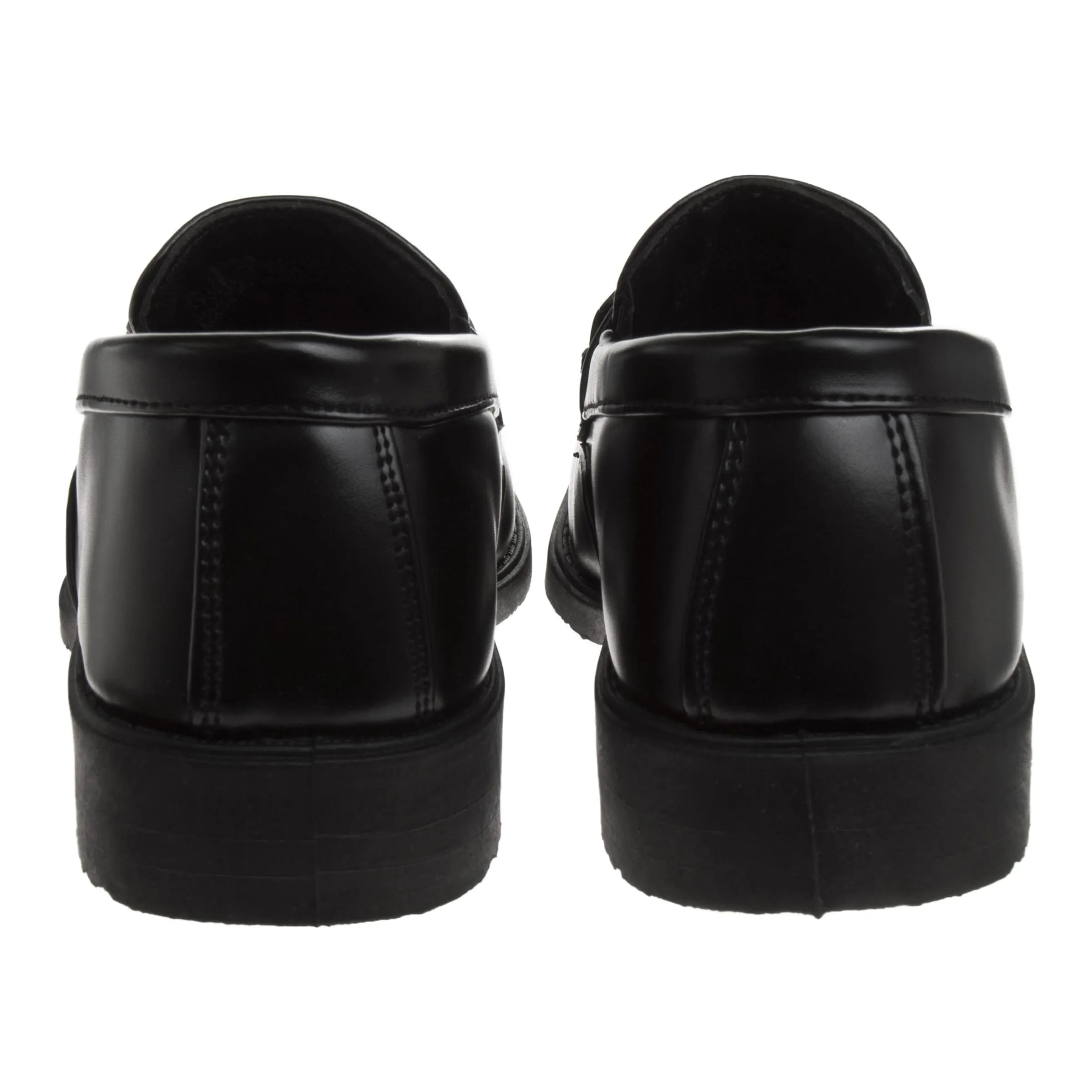 Josmo Boys Dress Shoes – Slip-On Comfort Uniform Oxford Loafer with Buckle Black and Brown (Big Kid/Little Kid) (Size 13-6)