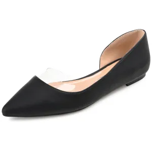 Journee Womens Mikki Ballet Pointed Toe Slip On Flats