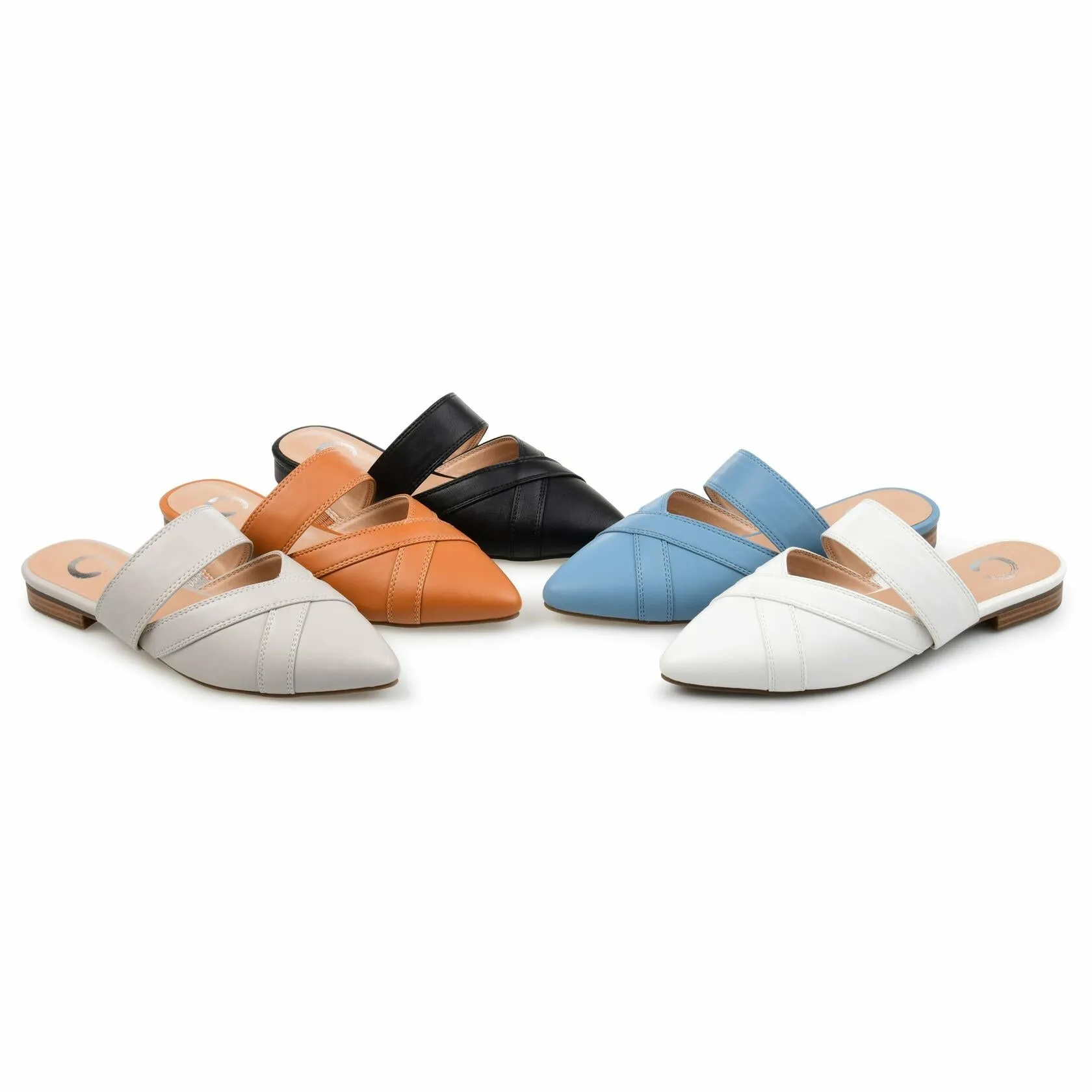 Journee Womens Stasi Tru Comfort Foam Narrow Width Slip On Pointed Toe Mules
