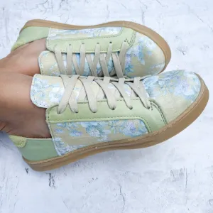 Kiara Handmade Green Leather Sneaker
