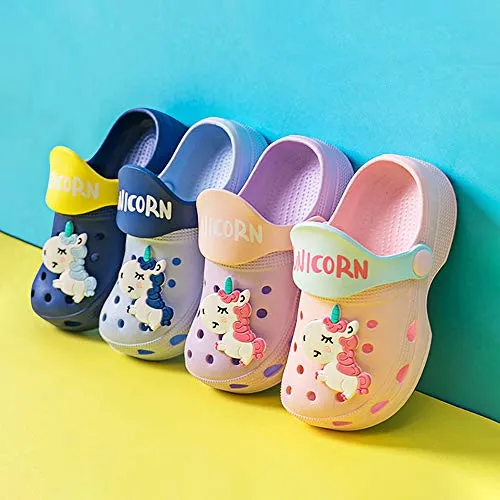 Kids Classic Cute Cartoon Lightweight Sandals (Pink Clogs)