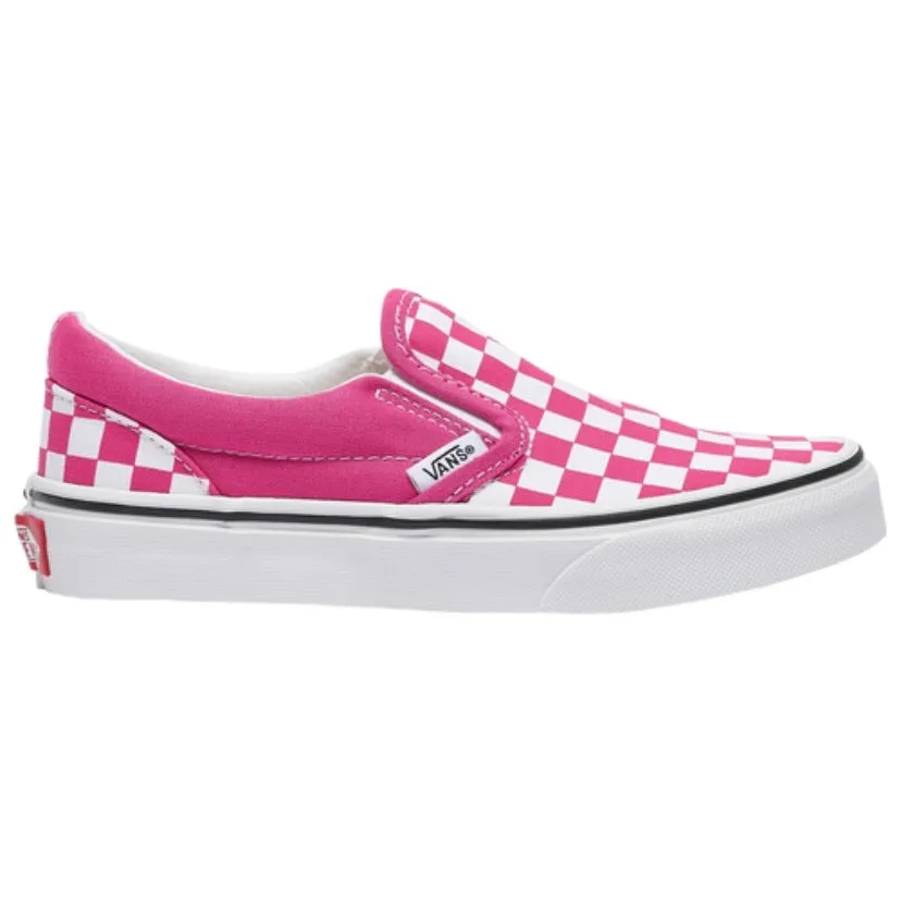 Kids Classic Slip On Fuchsia Purple True White