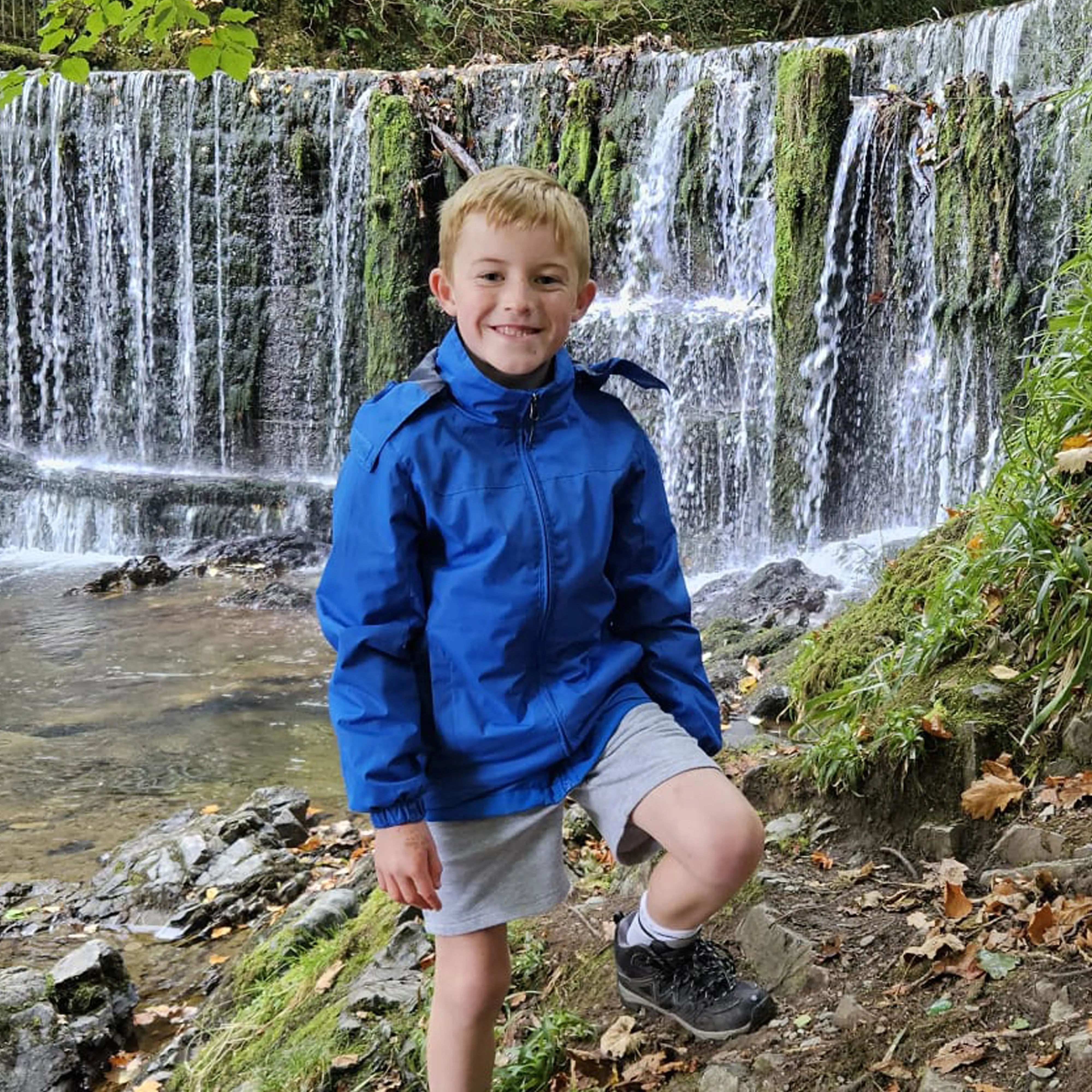 Kids Waterproof Rain Jacket - Cobalt