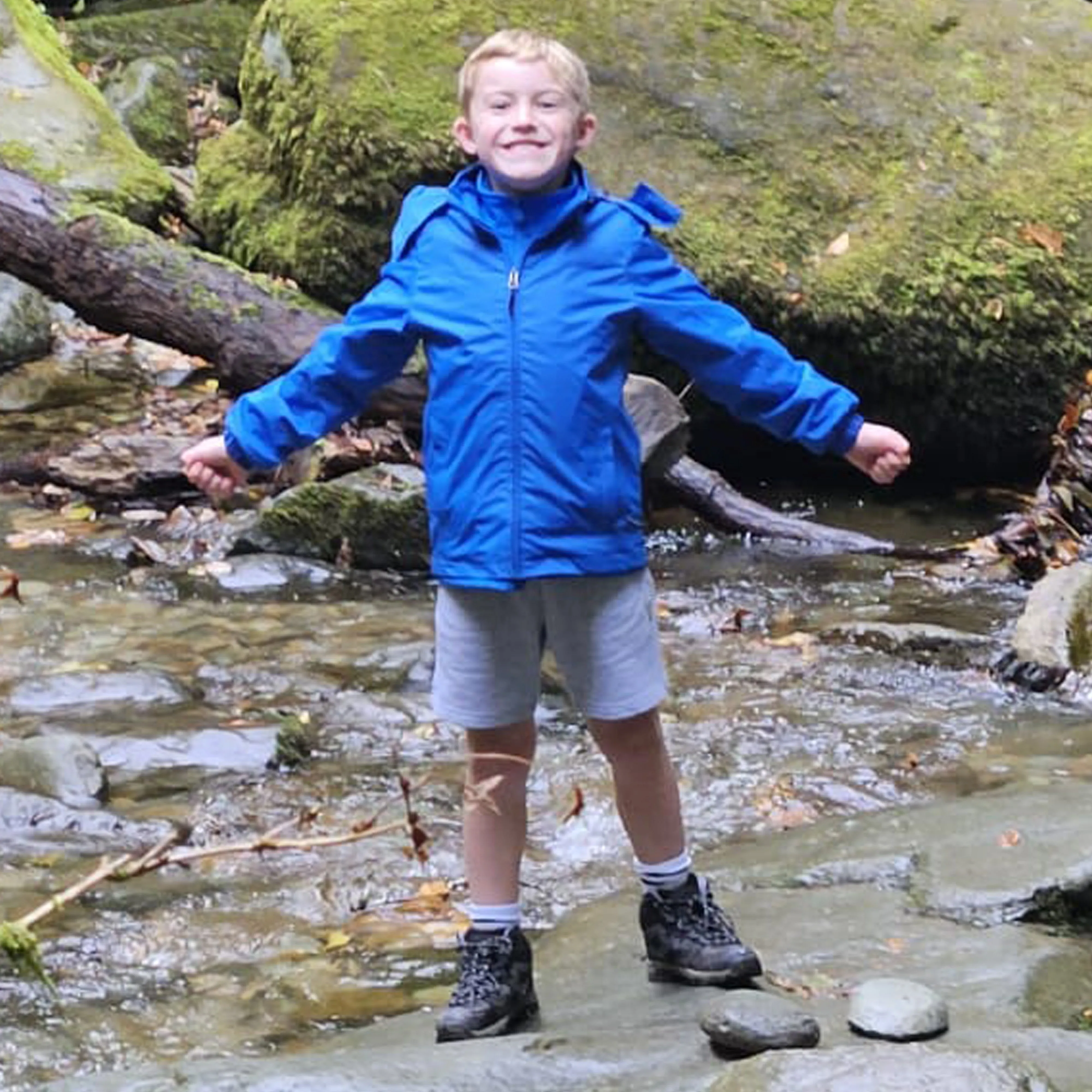 Kids Waterproof Rain Jacket - Cobalt