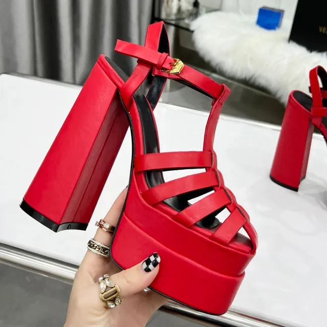 Lady  Cow Leather  Sandals