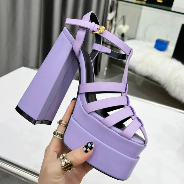 Lady  Cow Leather  Sandals