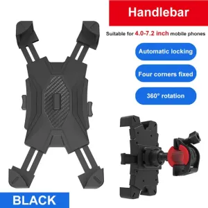 Large Size Phone Holder Live Streaming Stand for Motorcycle Mountain Bike Electric Bike Universal iPhone Samsung Holder Connects to Handle Bars