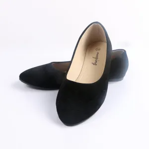 Lianhuaxiang 2018 Women Fashion Spring Ladies Pointed Toe Flat Ballet Flock Shallow Shoes Loafers Slip On Casual Shoes for W