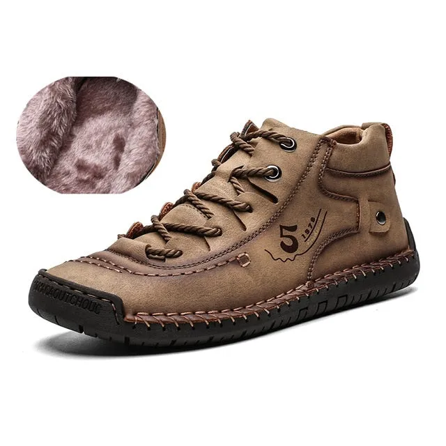 Luxury Leather Shoes Men Sneakers Trainers Lace-up Flats Driving Casual Comfort Loafers handmade sewing Footwear