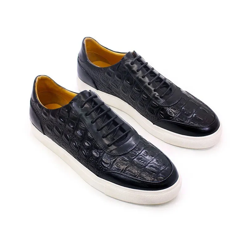 Luxury purple casual leather shoes men's cowhand shoes