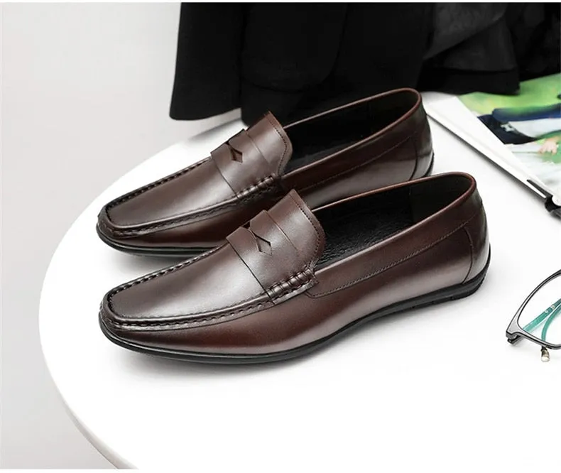 Men Leather Casual Shoes Sneakers loafer