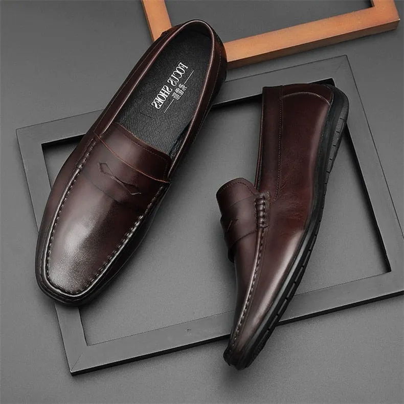 Men Leather Casual Shoes Sneakers loafer