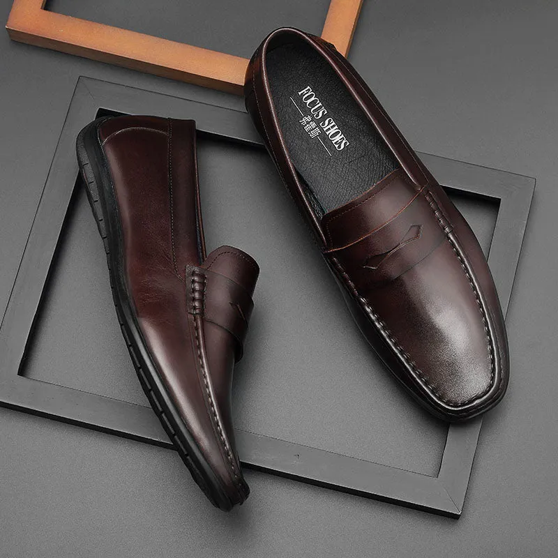 Men Leather Casual Shoes Sneakers loafer