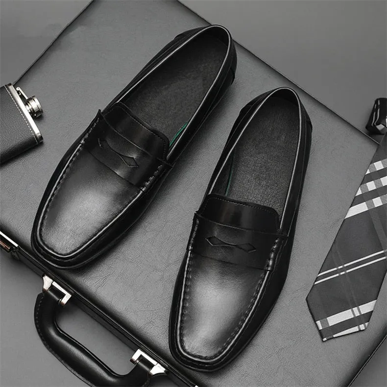 Men Leather Casual Shoes Sneakers loafer