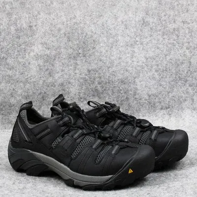 Men outdoor hiking shoes mens cowhide leather mesh Steel Toe shockproof breathable Welding working trekking shoes big size