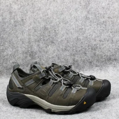 Men outdoor hiking shoes mens cowhide leather mesh Steel Toe shockproof breathable Welding working trekking shoes big size