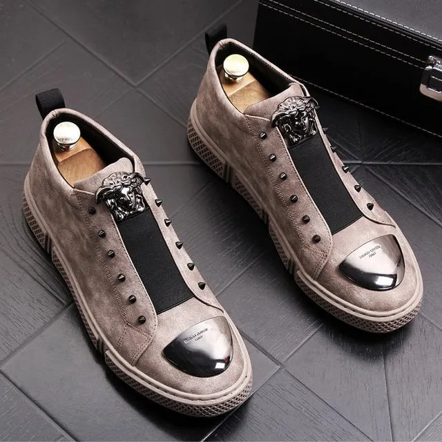 Men Rivet Shoes Casual Mens Sneakers Shoes Fashion Tenis Feminino Light Breathable  Shoes Man Wild Increase within Sneakers