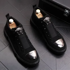 Men Rivet Shoes Casual Mens Sneakers Shoes Fashion Tenis Feminino Light Breathable  Shoes Man Wild Increase within Sneakers