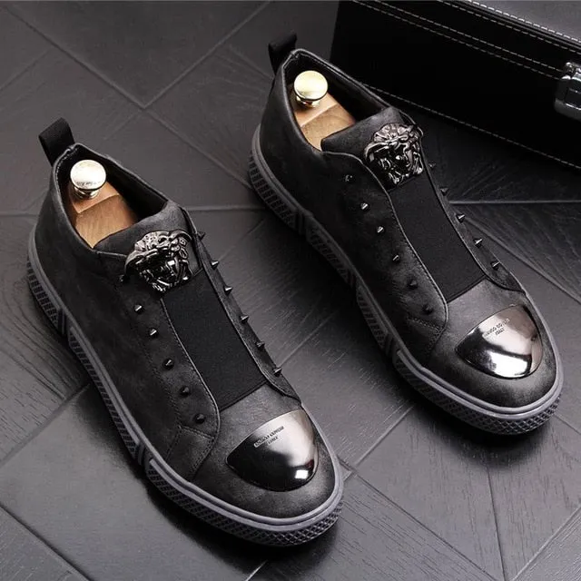 Men Rivet Shoes Casual Mens Sneakers Shoes Fashion Tenis Feminino Light Breathable  Shoes Man Wild Increase within Sneakers