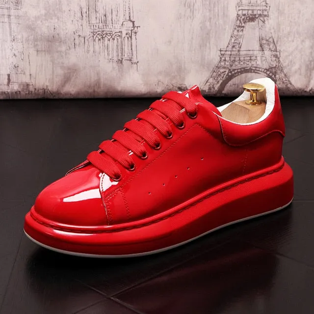 Men Sneakers Platform Web Celebrity Loafers