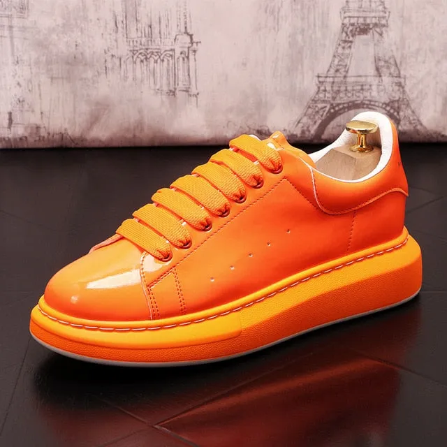 Men Sneakers Platform Web Celebrity Loafers