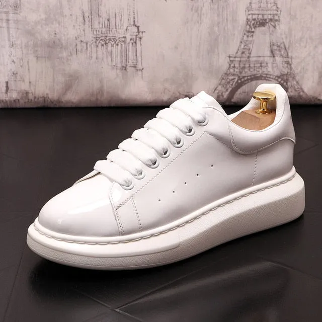 Men Sneakers Platform Web Celebrity Loafers