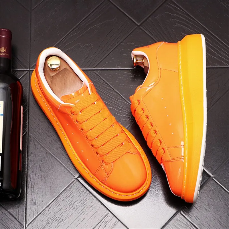 Men Sneakers Platform Web Celebrity Loafers