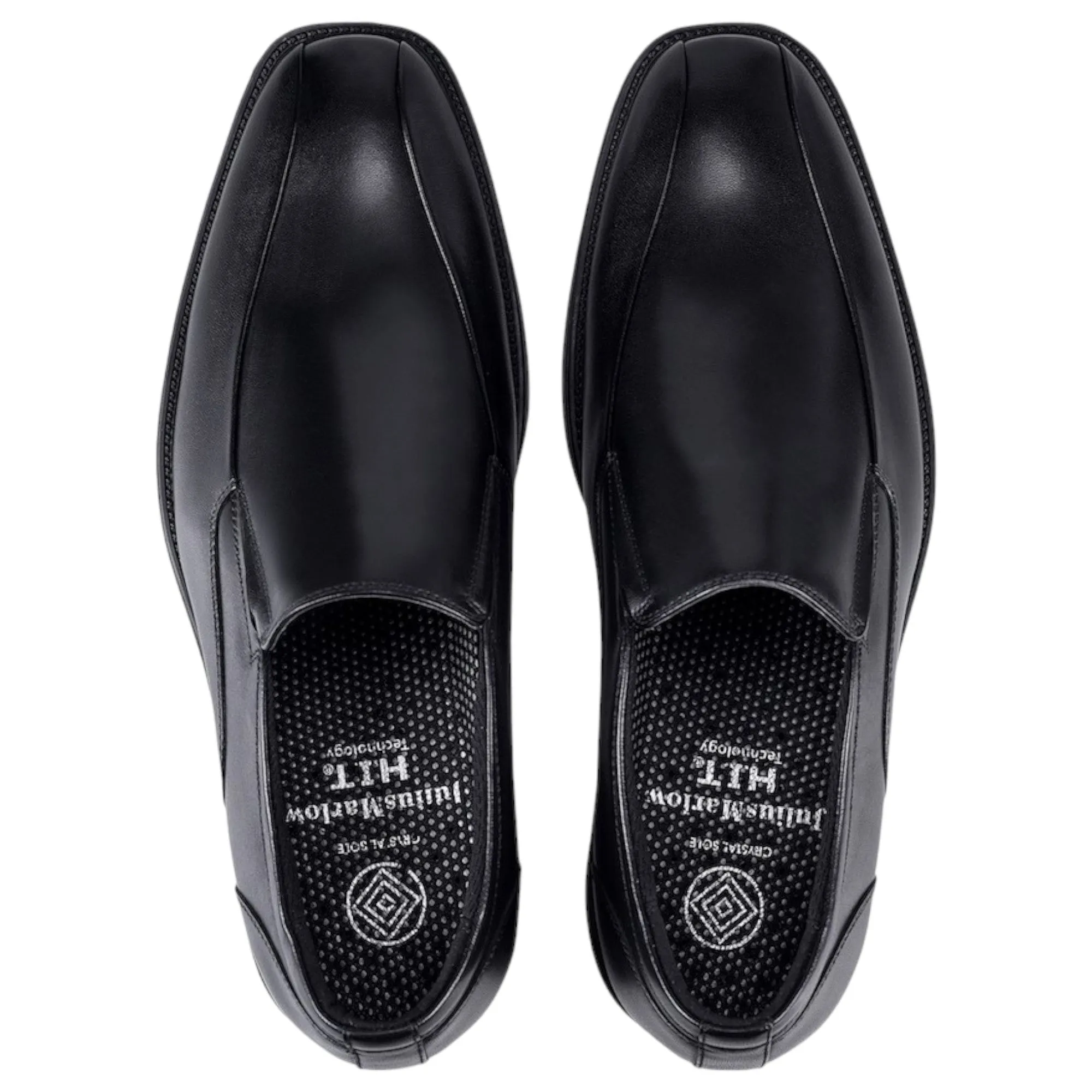 Mens Julius Marlow Notorize Black Leather Work Slip On Formal Dress Shoes