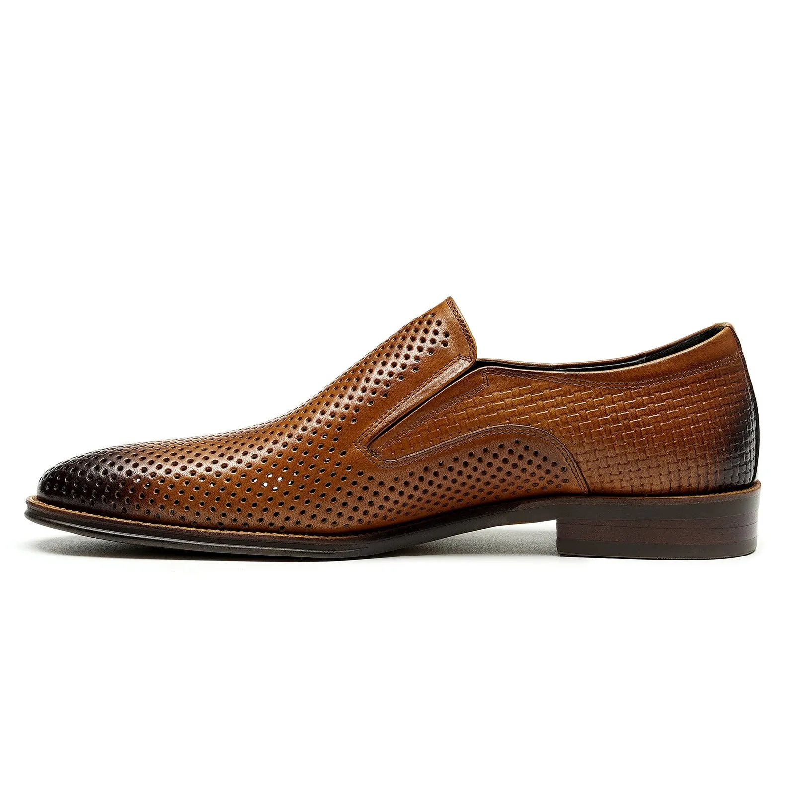 Men's Leather Shoes Hollow out Leather Men's Shoes Summer Pedal Business Casual Shoes Soft Bottom Breathable Pointed British Style Dress Shoes21317