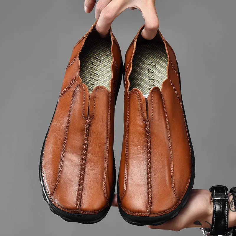 Men's shoes spring and autumn classic waterproof comfortable fashion personality brand business leather shoes large size 45