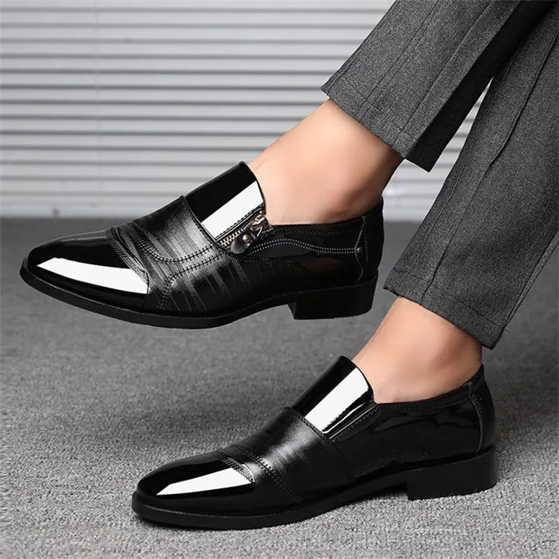 Men's Slip-on Pointed Toe Business Dress Shoes