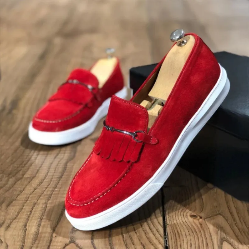 Men's  Suede Classic Fringed Metal Stitching All-match Loafers