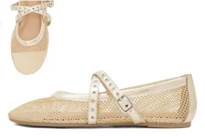 Mesh Mary Jane Flats
