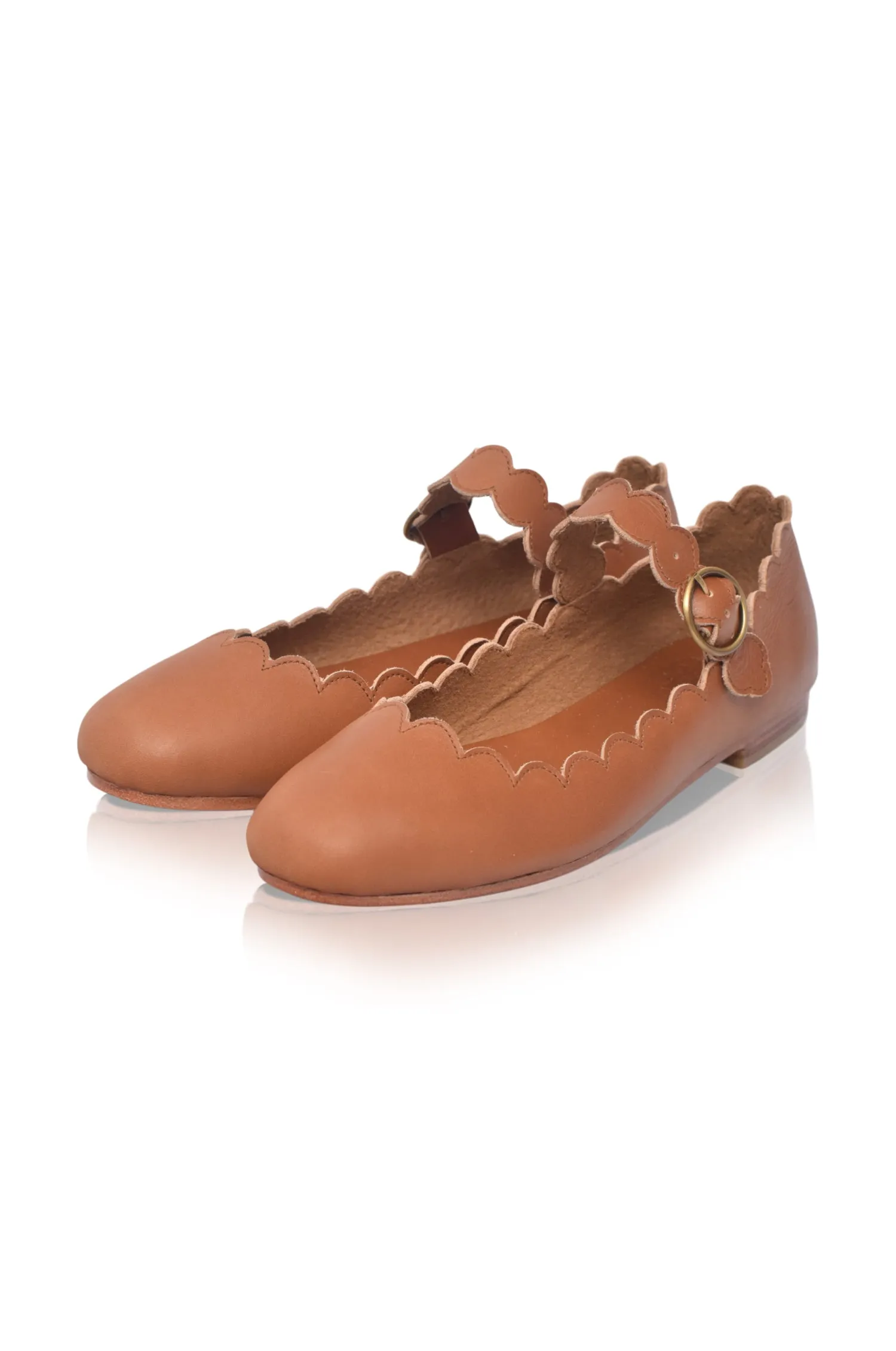 Mia Rosa Leather Ballet Flats