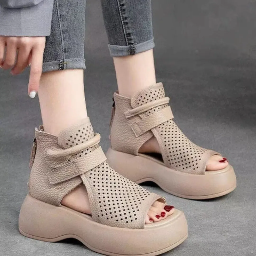 Mira - Classic Leather Orthopedic Sandals