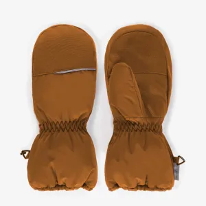 Mitaines caramel doublées en Thinsulate™ imperméables, enfant || Waterproof Thinsulate™ lined caramel mittens, child