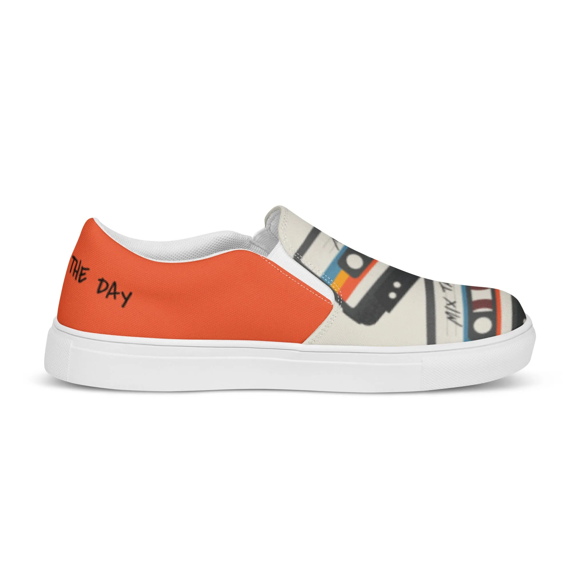 Mixed Tape - Men's Canvas Slip-On Sneakers