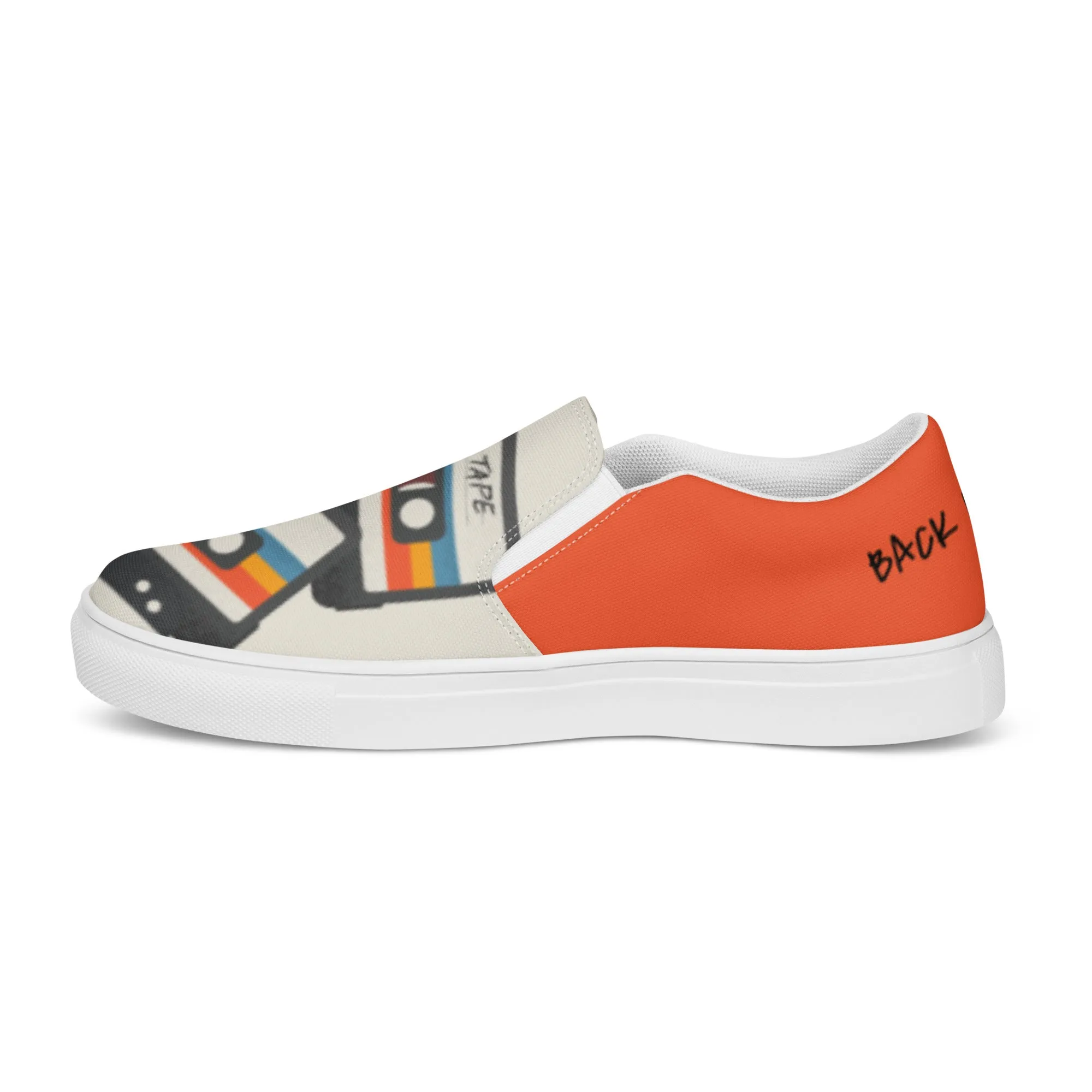 Mixed Tape - Men's Canvas Slip-On Sneakers