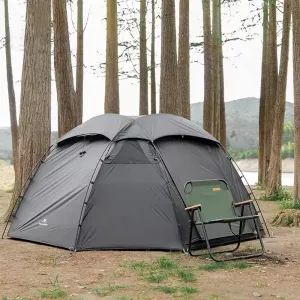 Mountain Hiker ブラックプラネットドームテント 4P 自立型 PU4000mm耐水性 直径3M アルミニウムポール 軽量